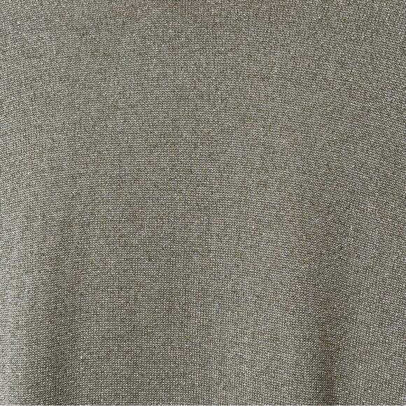 Talbots Metallic Gold Size Small Petite Mock Neck Knit Top Shirt - Picture 5 of 7